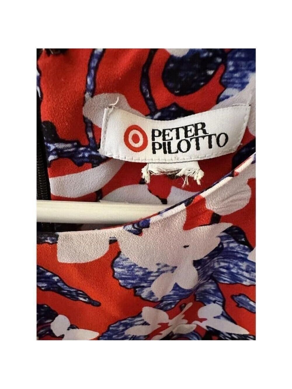 Peter Pilotto Womens Floral Crepe Sheath Dress F16826606 Fluted Hem Black Red - Picture 9 of 14